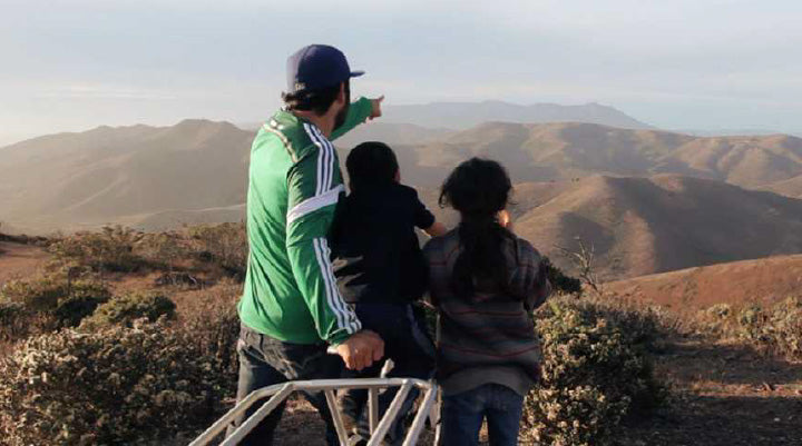 Ivan in the Marin headlands with family and electric cargo bike