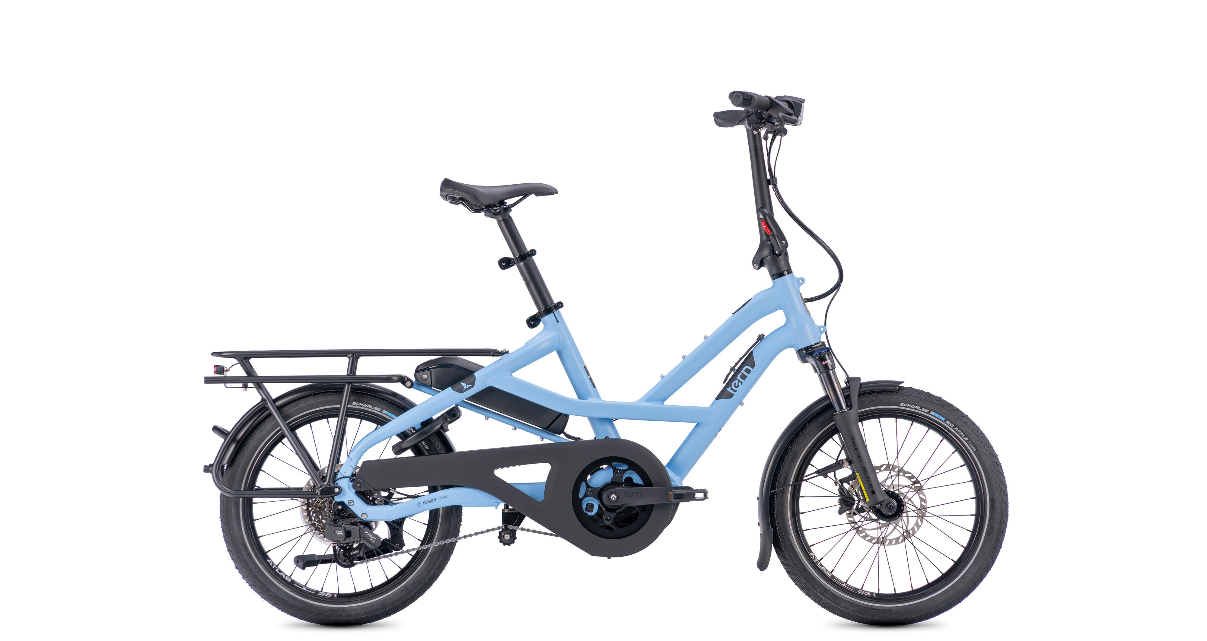 Tern HSD P10e Sport electric cargo bike – Satin Sky Mist